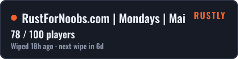 RustForNoobs.com | Mondays | Main | EU 25.10 — live status