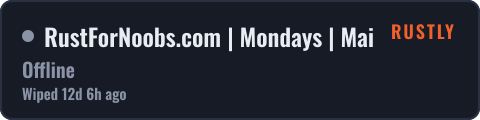 RustForNoobs.com | Mondays | Main | US — live status badge