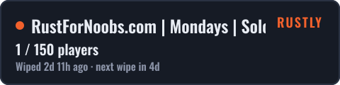 RustForNoobs.com | Mondays | Solo Duo Trio | US — live status