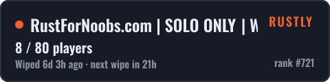 RustForNoobs.com | SOLO ONLY | Weekly | AU — live status