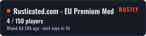 Rusticated.com - EU Premium Medium — live status badge