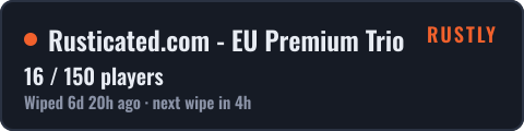 Rusticated.com - EU Premium Trio | Thursday Wipes — live status badge