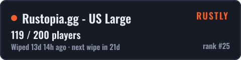 Rustopia.gg - US Large — live status badge