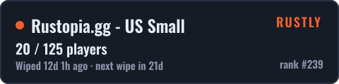 Rustopia.gg - US Small — live status