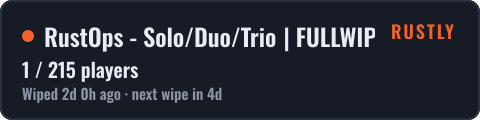 RustOps - Solo/Duo/Trio | FULLWIPE 24/08 24.08 08/24 — live status badge