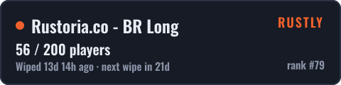 Rustoria.co - BR Long — live status