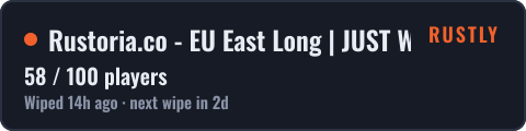 Rustoria.co - EU East Long | JUST WIPED 04.10 — live status