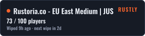 Rustoria.co - EU East Medium | JUST WIPED 04.10 — live status