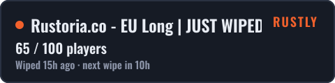 Rustoria.co - EU Long | JUST WIPED 14.10 — live status