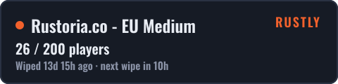 Rustoria.co - EU Medium — live status badge