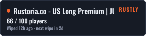 Rustoria.co - US Long Premium | JUST WIPED 04.10 — live status badge