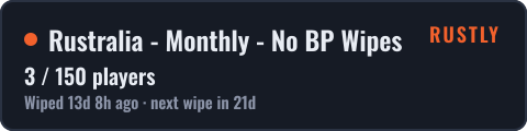 Rustralia - Monthly - No BP Wipes — live status badge