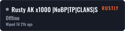 Rusty AK x1000 |NoBP|TP|CLANS|SHOP|KIT|FUN| 1000x 100x 10x x10 — live status