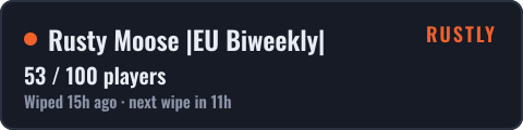 Rusty Moose |EU Biweekly| — live status badge