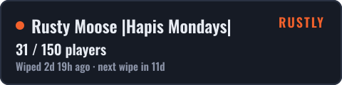 Rusty Moose |Hapis Mondays| — live status