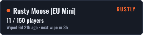 Rusty Moose |EU Mini| — live status
