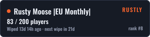 Rusty Moose |EU Monthly| — live status