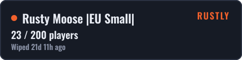 Rusty Moose |EU Small| — live status badge