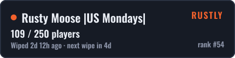 Rusty Moose |US Mondays| — live status