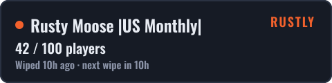Rusty Moose |US Monthly| — live status badge