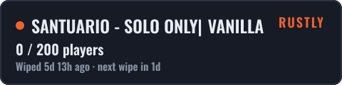 SANTUARIO - SOLO ONLY| VANILLA |09/10 FULLWIPE | IA ADM — live status