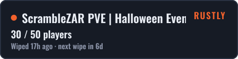 ScrambleZAR PVE | Halloween Event Week #3 — live status