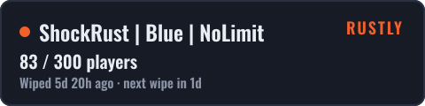 ShockRust | Blue | NoLimit — live status