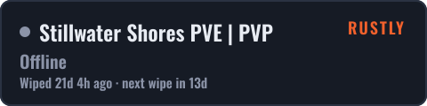 Stillwater Shores PVE | PVP — live status