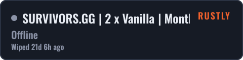 Survivors.gg | 2 x Vanilla | Monthly — live status badge