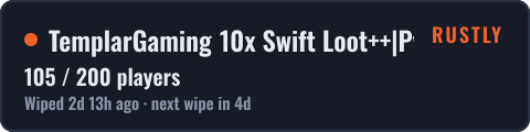 TemplarGaming 10x Swift Loot++|PvP|MyMini|SkinBox|x10 JUST WIPE — live status