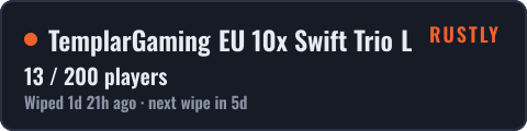 TemplarGaming EU 10x Swift Trio Loot++|PvP|MyMini|SkinBox|x10 J — live status