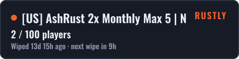 US AshRust 2x Monthly Max 5 | No BP Wipes — live status