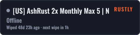 US AshRust 2x Monthly Max 5 | No BP Wipes — live status