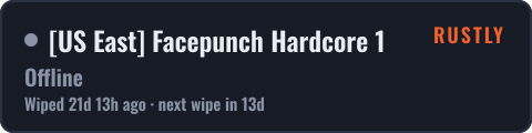 [US East] Facepunch Hardcore 1 — live status badge