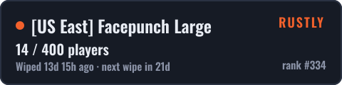 [US East] Facepunch Large — live status badge