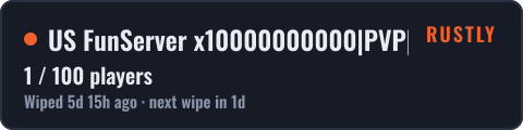 US FunServer x10000000000|PVP|BATTLEFIELD|SKINS|KITS|TP|MAZE|MI — live status badge