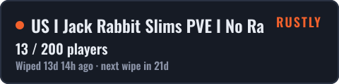 US I Jack Rabbit Slims PVE I No Raiding/Killing/Stealing — live status