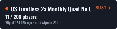 US Limitless 2x Monthly Quad No Offlines | No BP Wipes — live status