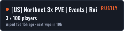 US Northnet 3x PVE | Events | Raids | Quests | Custom Weapons — live status