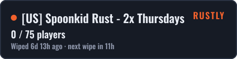 US Spoonkid Rust - 2x Thursdays | Duo/Trio/Quad | Share BP — live status