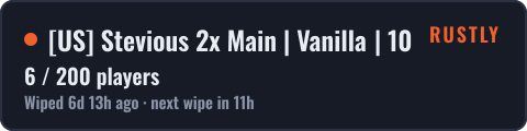[US] Stevious 2x Main | Vanilla | 10/8 — live status badge