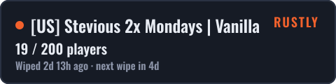 US Stevious 2x Mondays | Vanilla | 10/12 — live status