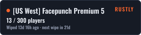 [US West] Facepunch Premium 5 — live status badge