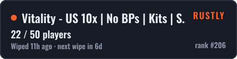 Vitality - US 10x | No BPs | Kits | Shop — live status badge
