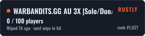 WARBANDITS.GG AU 3X |Solo/Duo/Trio/Quad/Max5|x3 JUST WIPED — live status