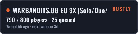WARBANDITS.GG EU 3X |Solo/Duo/Trio/Quad/Max5|LootX3| JUST WIPED — live status