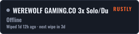 WEREWOLF GAMING.CO 3x Solo/Duo/Trio|Loot x3|Share BPs| WIPED — live status badge