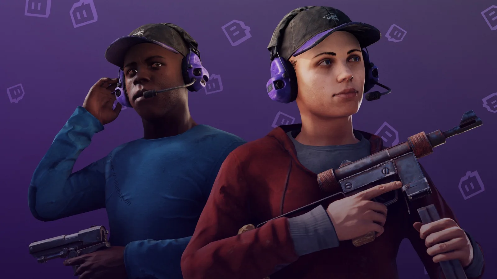 Official Rust Twitch Drops artwork with Twitch-purple styling